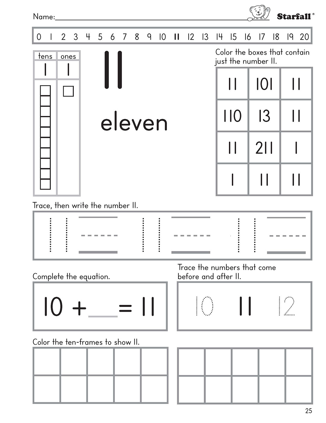 Math Workbook 1 - Starfall | Parent-Teacher Center